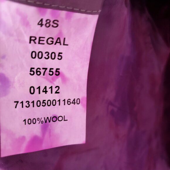 Hand painted tie dyed purple pink black gray blue suit blazer unisex XL XXL 48 - Picture 10 of 10
